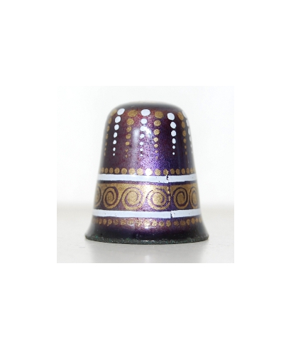 Enameled violet and gold