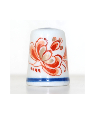 Red floral Delft