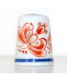 Red floral Delft