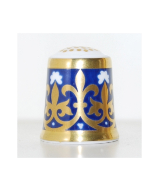 Minton navy-blue with golden pattern
