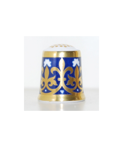 Minton navy-blue with golden pattern