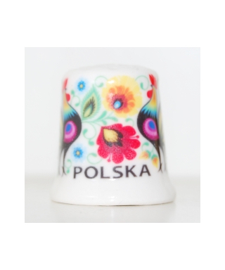 Folk thimble - Łowicz roosters