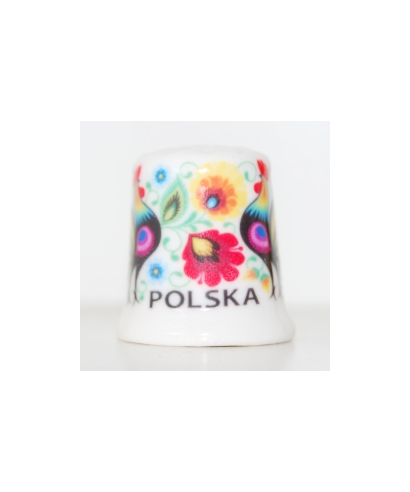 Folk naparstek - łowickie koguty