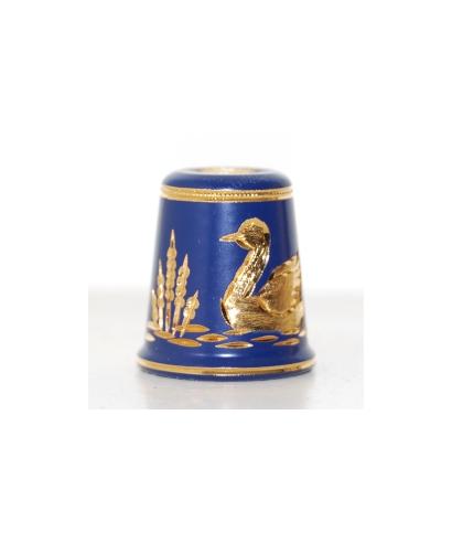 Navy-blue with swan