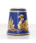 Navy-blue with swan