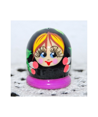 Round black doll