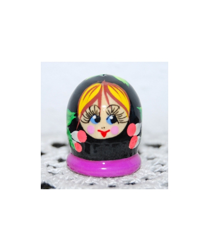 Round black doll