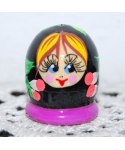 Round black doll