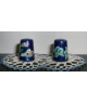 Painted blue flowers