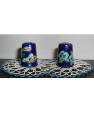 Painted blue flowers