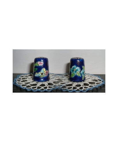 Painted blue flowers