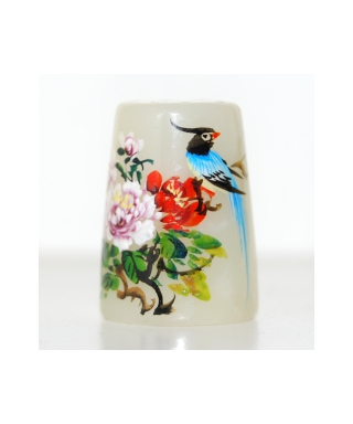 Green jade with birdie