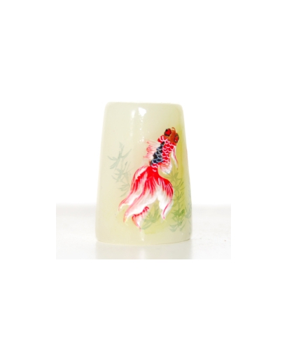 Green jade with fishes