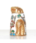 Biała żaba cloisonne