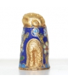 Blue cloisonne frog