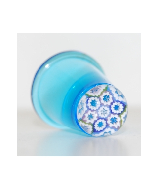 Blue glass millefiori thimble