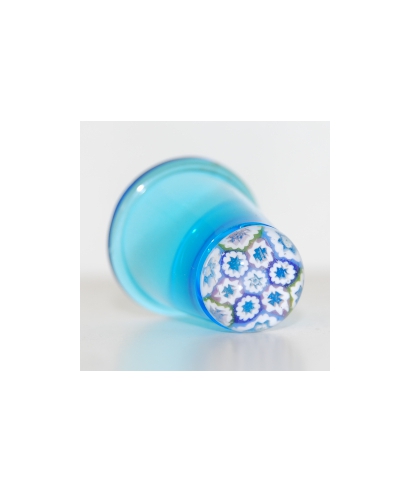 Blue glass millefiori thimble