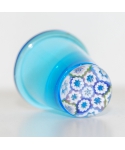 Turquoise glass millefiori thimble