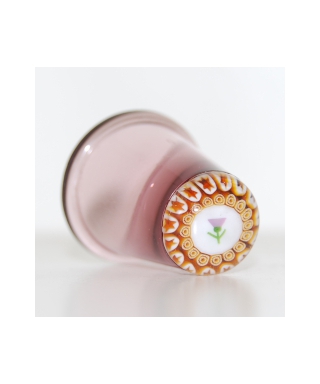 Heather glass millefiori thimble