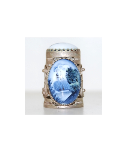 Rostov enamel white and blue