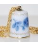 Blue rose necklace