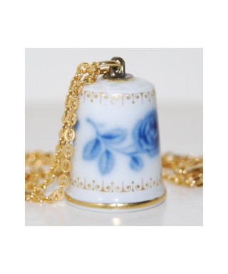 Blue rose necklace