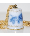 Blue rose necklace
