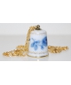 Blue rose necklace