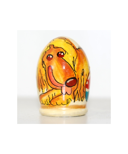 Dog playing with ball