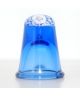 Blue glass millefiori thimble 25