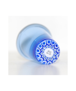 Blue glass millefiori thimble 25