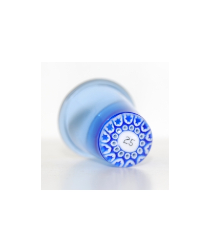 Blue glass millefiori thimble 25