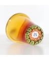 Amber glass millefiori thimble 25