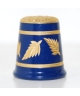 Navy-blue with golden leaves