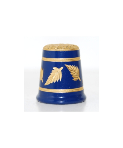 Navy-blue with golden leaves