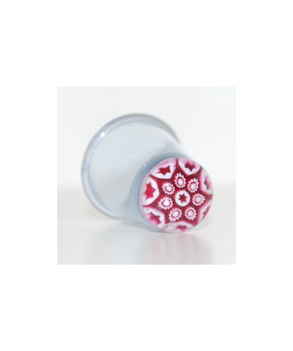 Lavender glass millefiori thimble - star