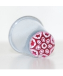 Lavender glass millefiori thimble - star