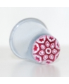 Lavender glass millefiori thimble - star