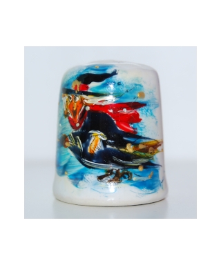 Witch hand-painted