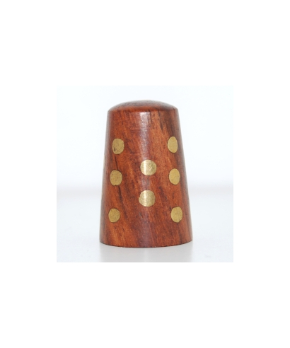 Wooden with golden dots