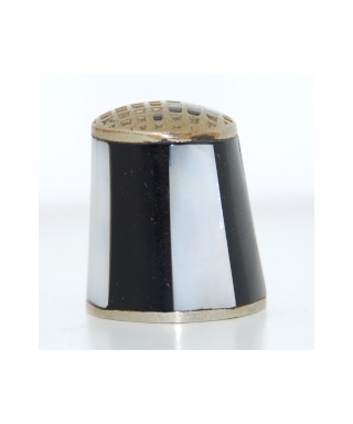Mother-of-pearl black and white stripes