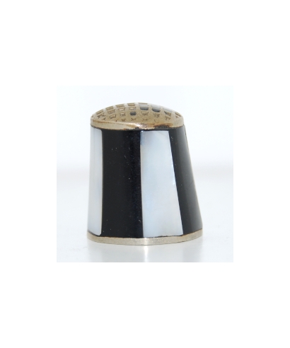 Mother-of-pearl black and white stripes