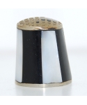 Mother-of-pearl black and white stripes