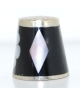 Mother-of-pearl black and white flower