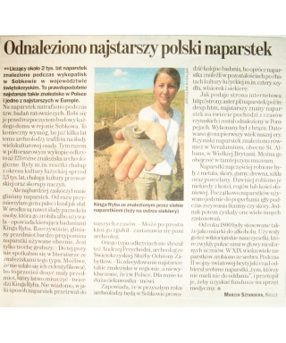Odnaleziono najstarszy polski naparstek